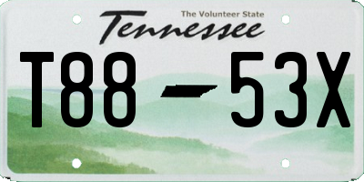 TN license plate T8853X