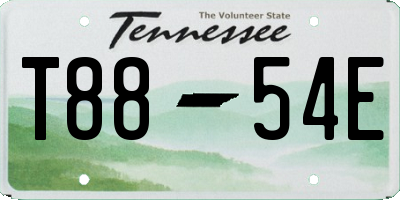 TN license plate T8854E