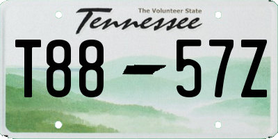 TN license plate T8857Z