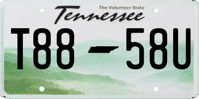 TN license plate T8858U