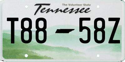 TN license plate T8858Z