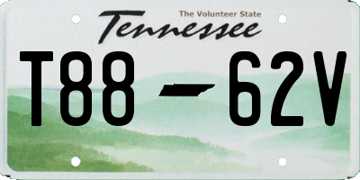 TN license plate T8862V