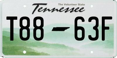 TN license plate T8863F