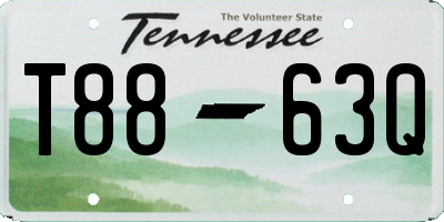 TN license plate T8863Q