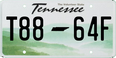 TN license plate T8864F