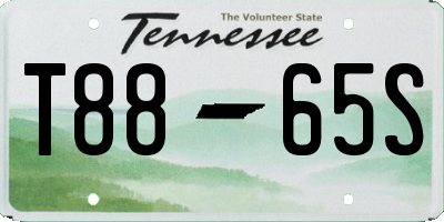 TN license plate T8865S