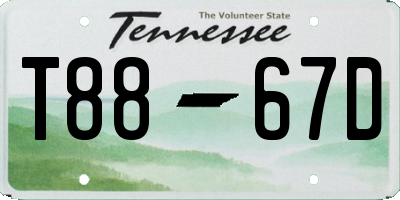 TN license plate T8867D