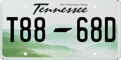TN license plate T8868D