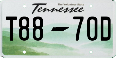 TN license plate T8870D
