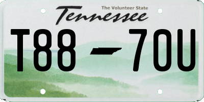 TN license plate T8870U