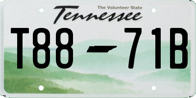 TN license plate T8871B