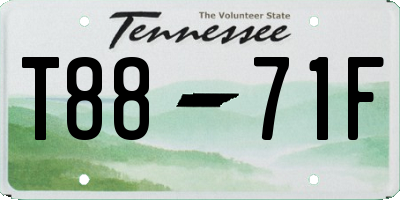 TN license plate T8871F