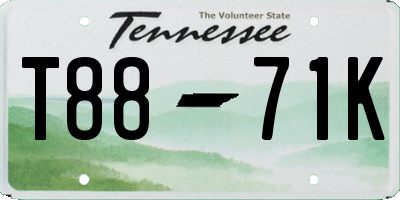 TN license plate T8871K