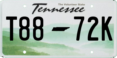 TN license plate T8872K