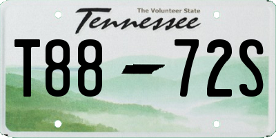 TN license plate T8872S