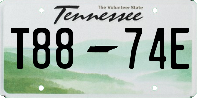 TN license plate T8874E