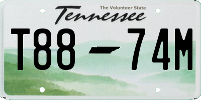 TN license plate T8874M