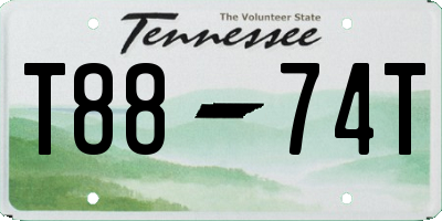 TN license plate T8874T