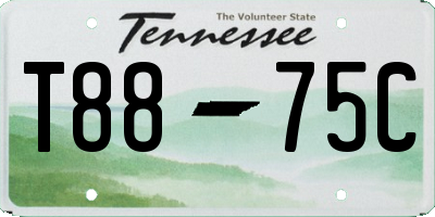 TN license plate T8875C