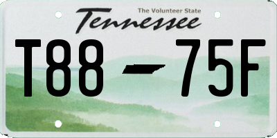 TN license plate T8875F