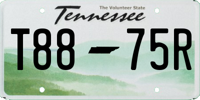 TN license plate T8875R