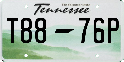 TN license plate T8876P