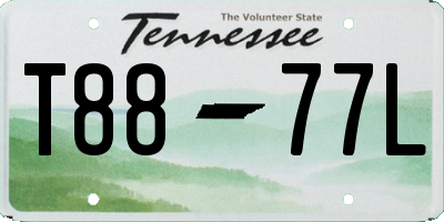 TN license plate T8877L