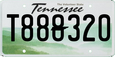 TN license plate T888320