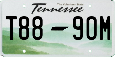 TN license plate T8890M