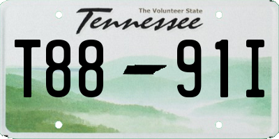 TN license plate T8891I