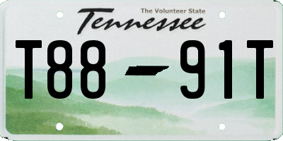 TN license plate T8891T