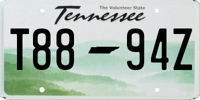 TN license plate T8894Z
