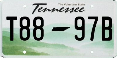 TN license plate T8897B