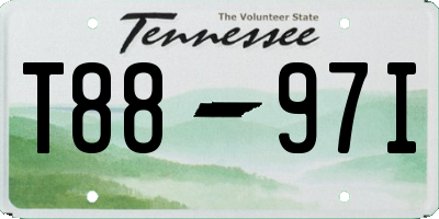 TN license plate T8897I