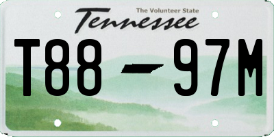 TN license plate T8897M