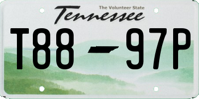 TN license plate T8897P