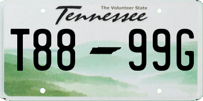 TN license plate T8899G