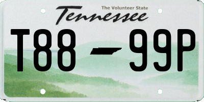 TN license plate T8899P