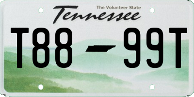 TN license plate T8899T