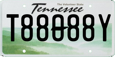 TN license plate T88O88Y