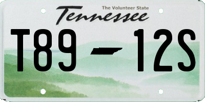 TN license plate T8912S