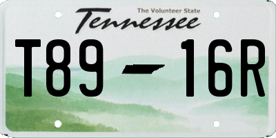 TN license plate T8916R