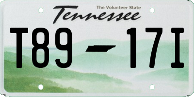 TN license plate T8917I