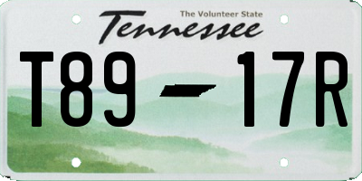 TN license plate T8917R