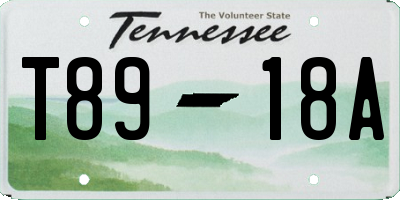 TN license plate T8918A
