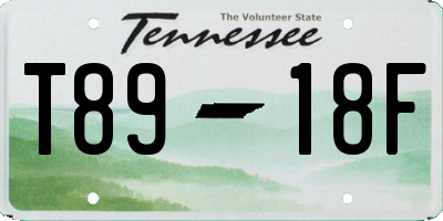 TN license plate T8918F