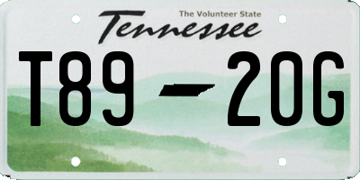 TN license plate T8920G