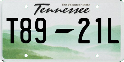 TN license plate T8921L