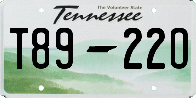 TN license plate T8922O