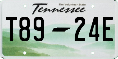 TN license plate T8924E